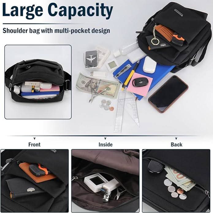 Shoulder Bag Water-Repellent Anti-Theft 3 Compartments