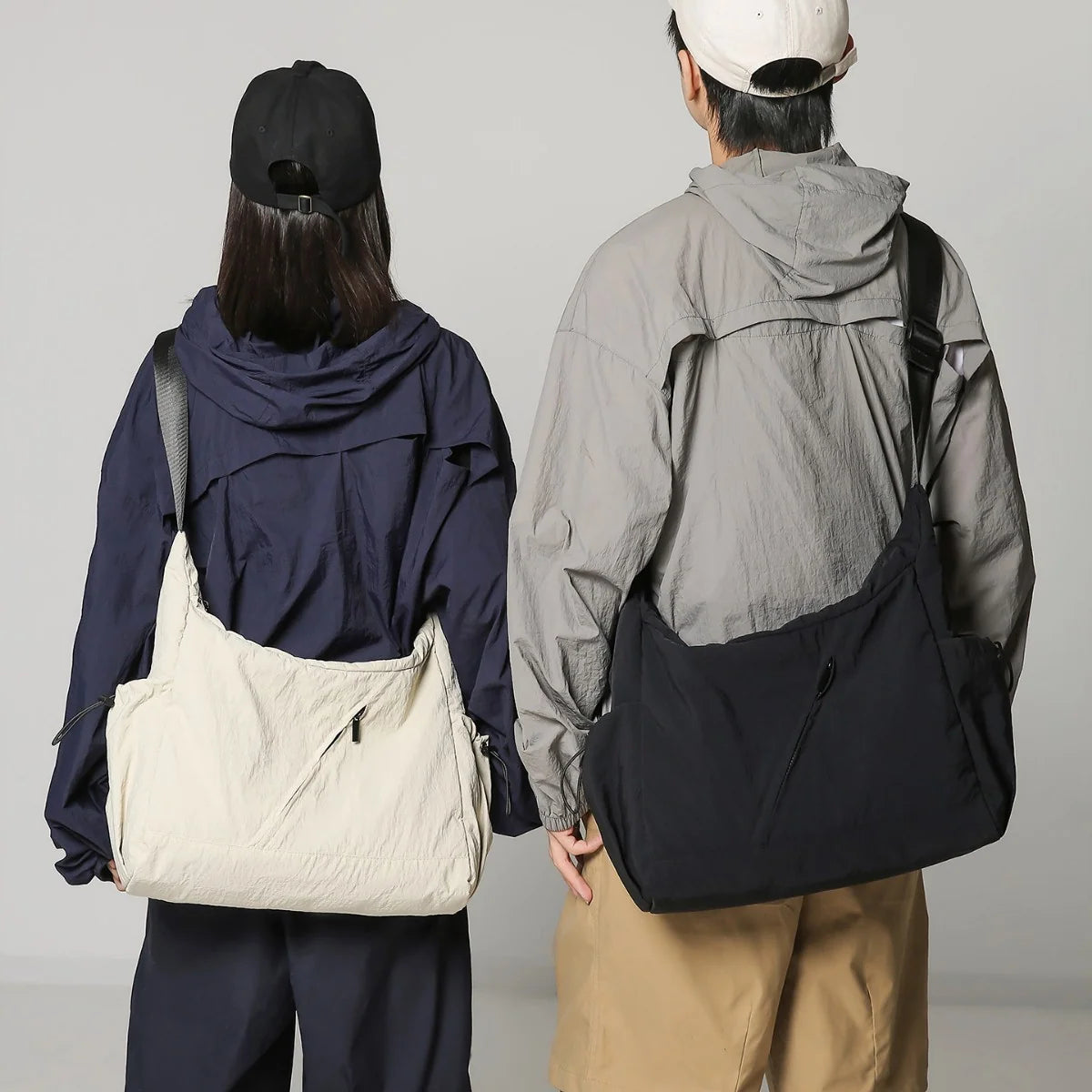 Shoulder Bag Water-Resistant Multiple Compartments Adjustable Strap