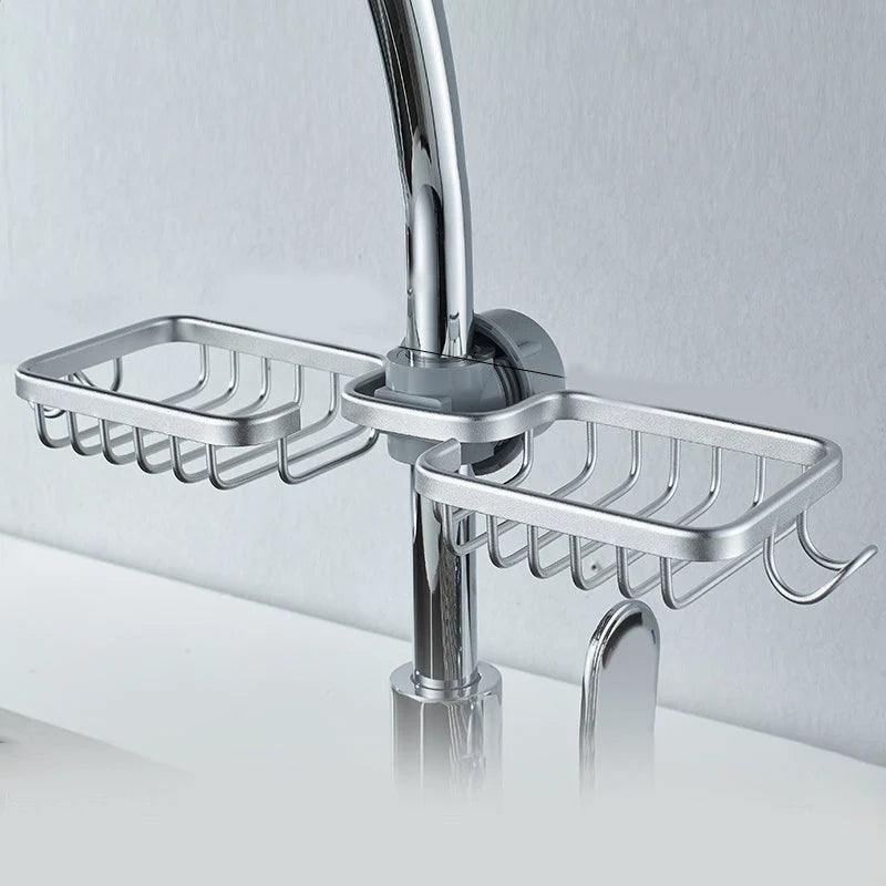 Shower Caddy Aluminum No-Drill Pipe Mount