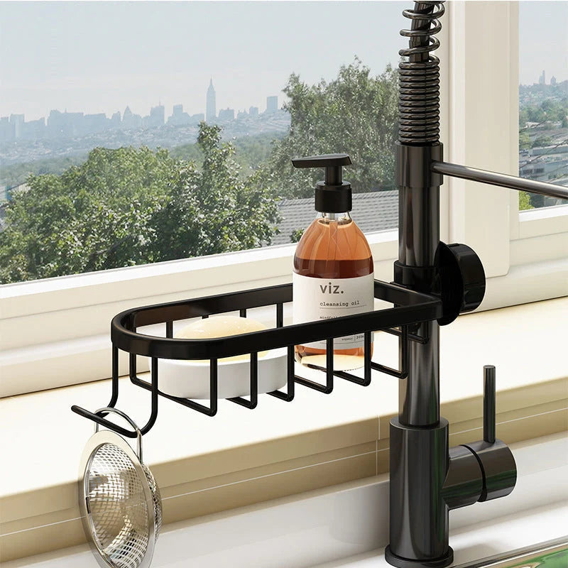 Shower Caddy Aluminum No-Drill Pipe Mount