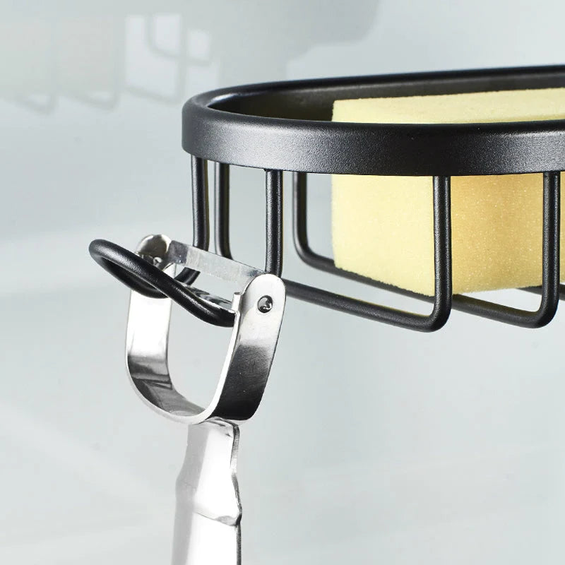 Shower Caddy Aluminum No-Drill Pipe Mount