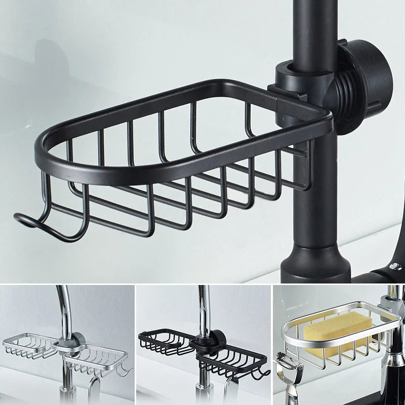 Shower Caddy Aluminum No-Drill Pipe Mount