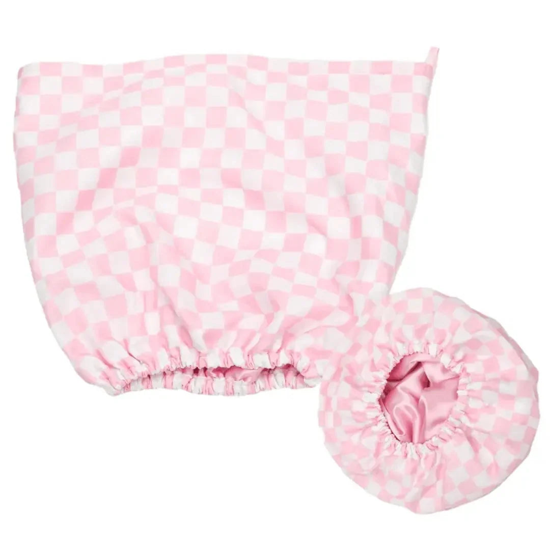 Shower Cap Waterproof Satin-Lined Adjustable Reusable