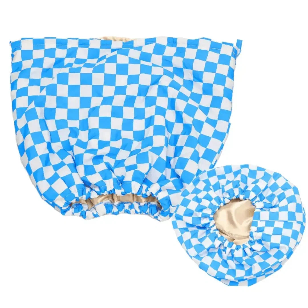 Shower Cap Waterproof Satin-Lined Adjustable Reusable