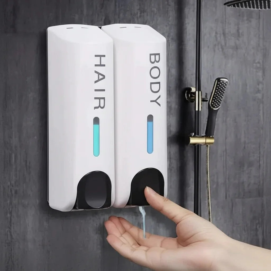 Shower Dispenser Wall-Mounted Drip-Free Pump 11.8 Fl Oz