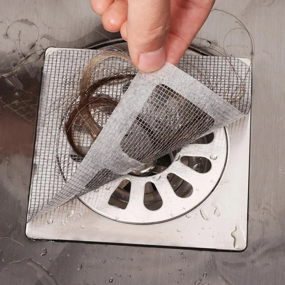 Shower Drain Hair Catcher Disposable Mesh Clog Protection