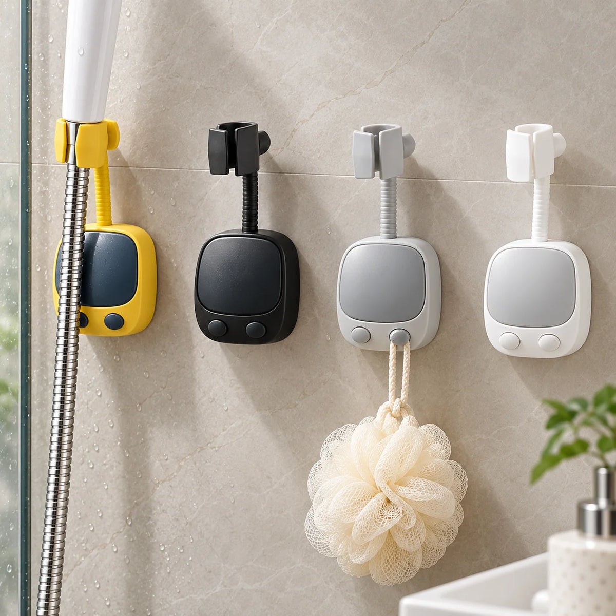 Shower Head Holder 360° Adjustable Drill-Free Adhesive Mount