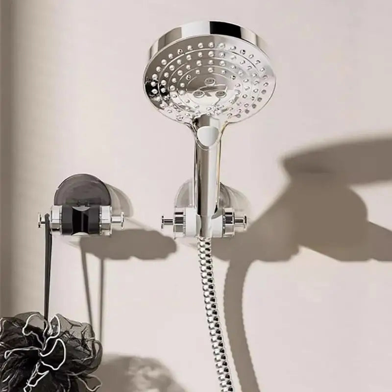 Shower Head Holder Adhesive Mount Adjustable Height & Angle
