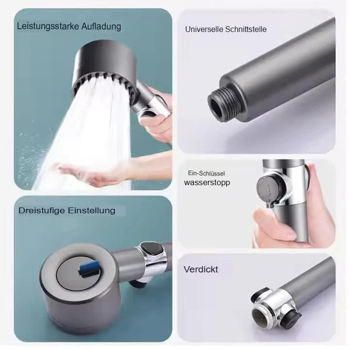 Shower Head Water-Saving Massage Spray Replaceable Filter