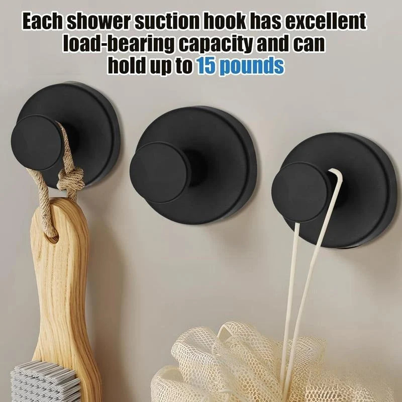 Shower Hooks Twist-Lock Suction Mount Waterproof & Rust-Resistant