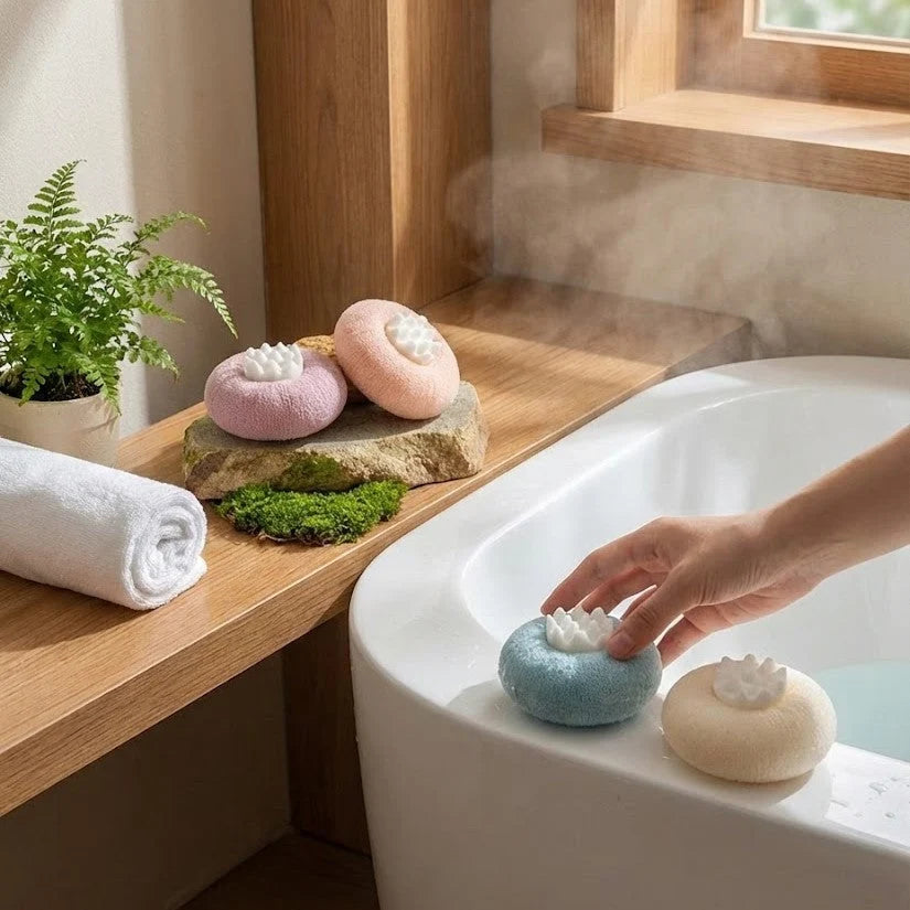 Shower Massage Sponge Soft Exfoliating Ergonomic Grip