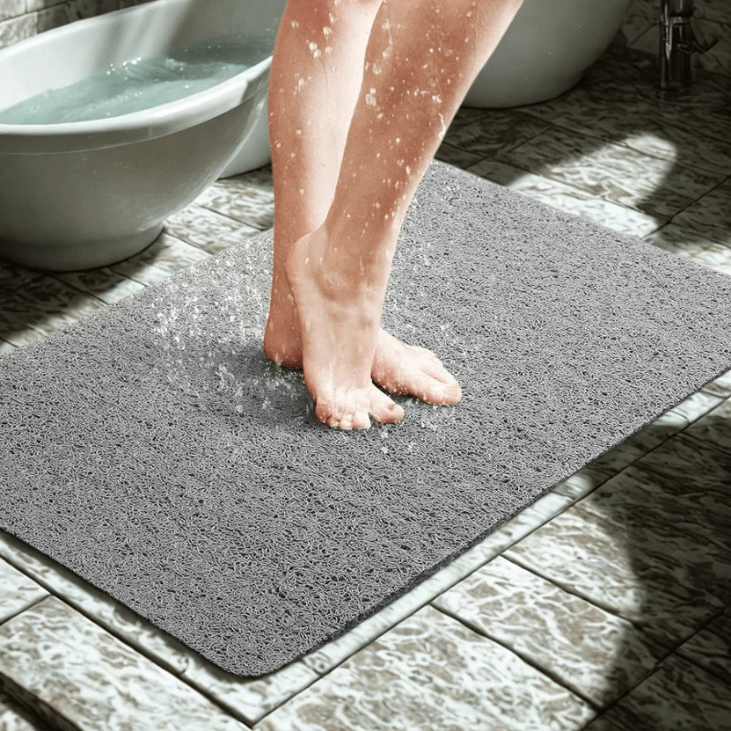 Shower Mat Non-Slip Antibacterial PVC Integrated Drainage