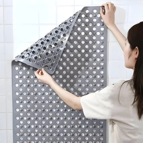 Shower Mat Non-Slip Suction Backing & Quick-Drain
