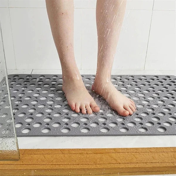 Shower Mat Non-Slip Suction Backing & Quick-Drain