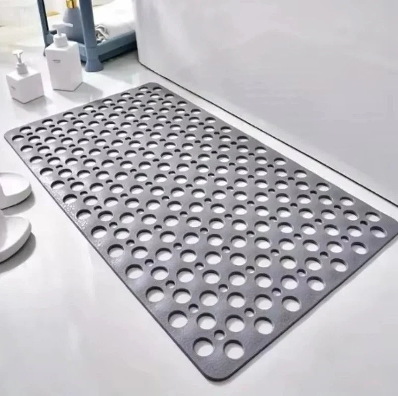 Shower Mat Square Non-Slip Suction Cups Drainage Holes