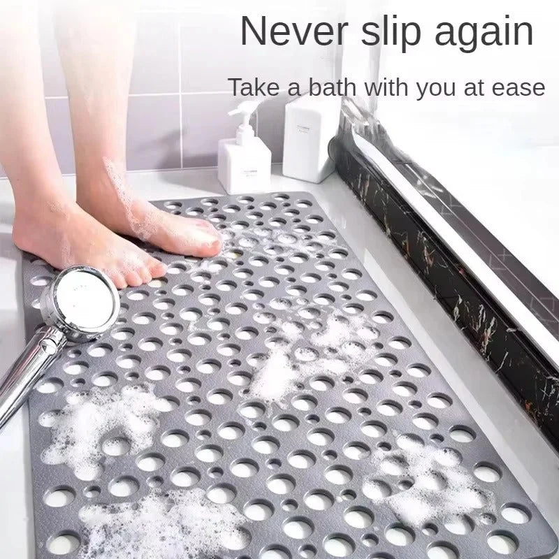 Shower Mat TPE Suction Cup Quick-Drain