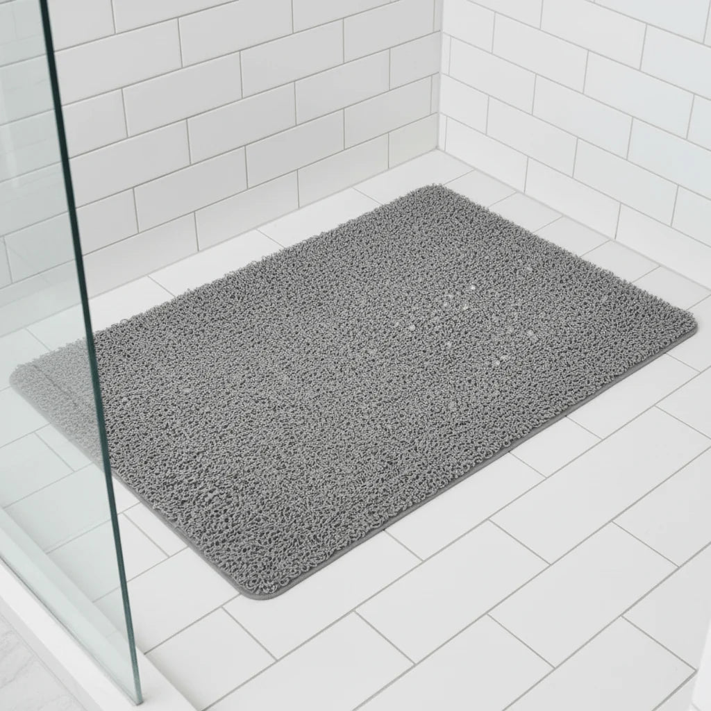 Shower Mat Textured Non-Slip Quick-Drying Machine Washable