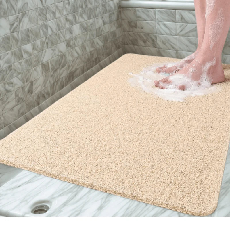 Shower Mat Textured Non-Slip Quick-Drying Machine-Washable PVC