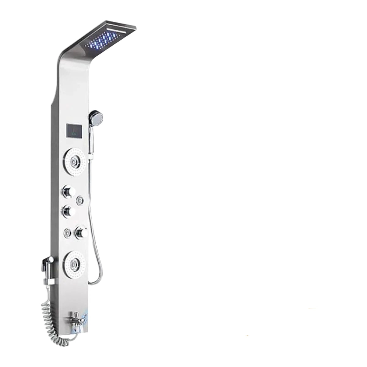 Shower Panel Water-Powered LED Temperature 6 Spray Modes