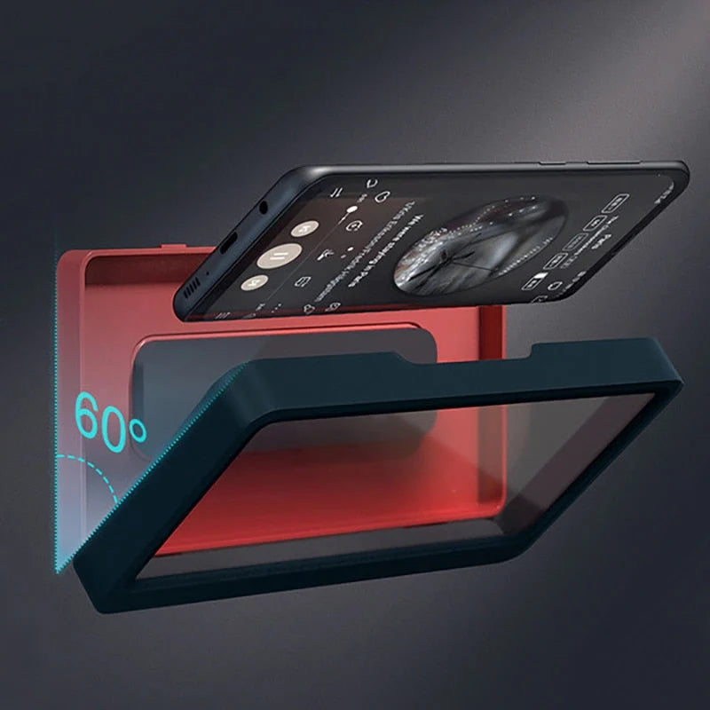 Shower Phone Holder Waterproof Touchscreen Anti-Fog No-Drill Mount