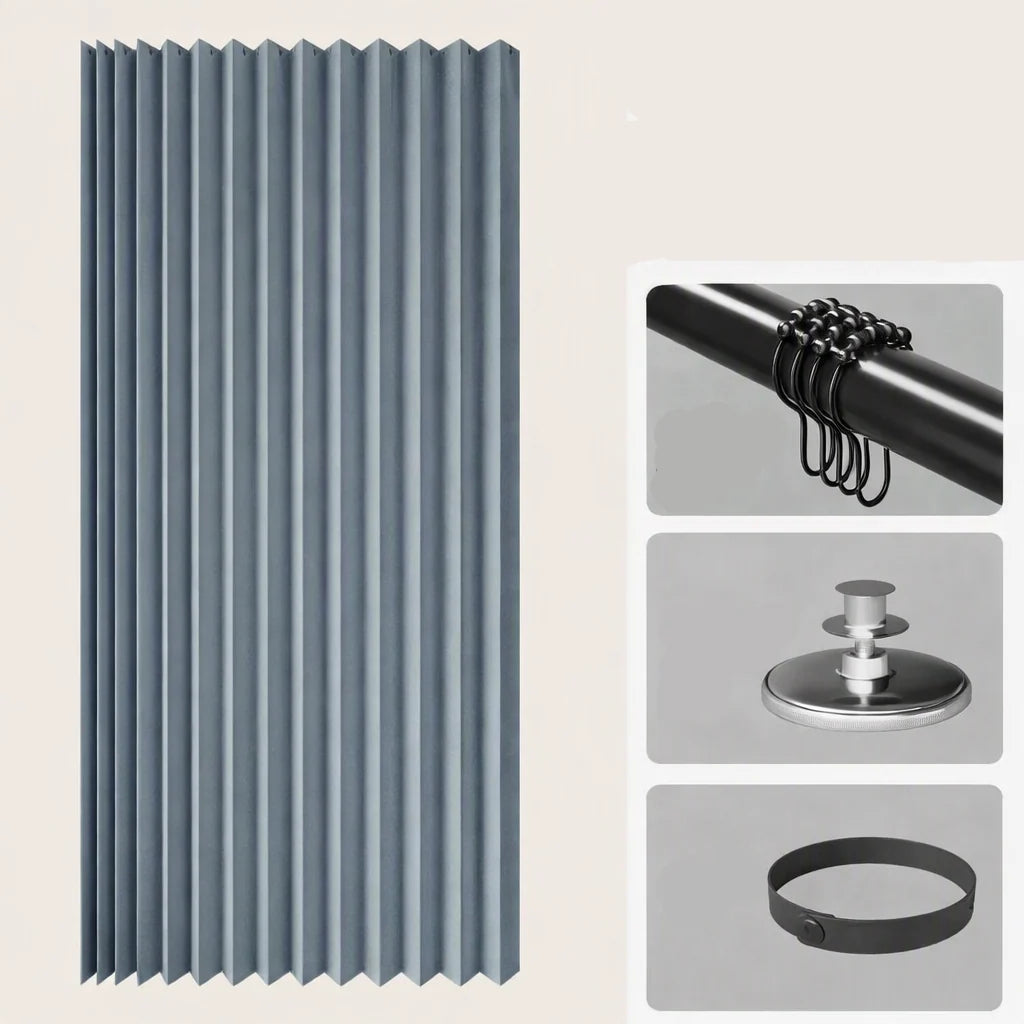 Shower Screen Foldable Magnetic Waterproof PVC
