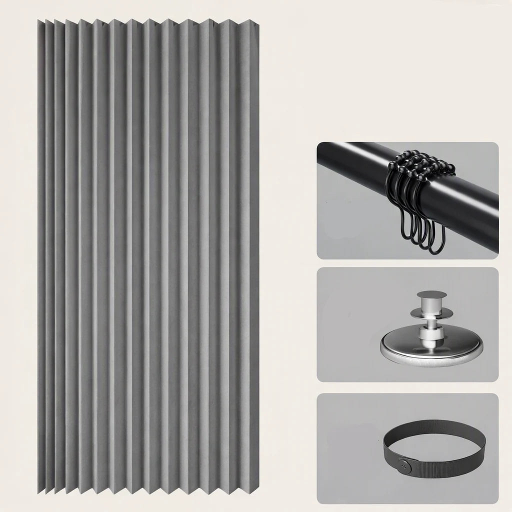Shower Screen Foldable Magnetic Waterproof PVC