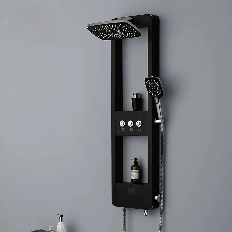 Shower Set Rainfall Head Digital Temperature Display