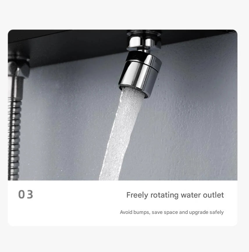 Shower Set Rainfall Head Digital Temperature Display