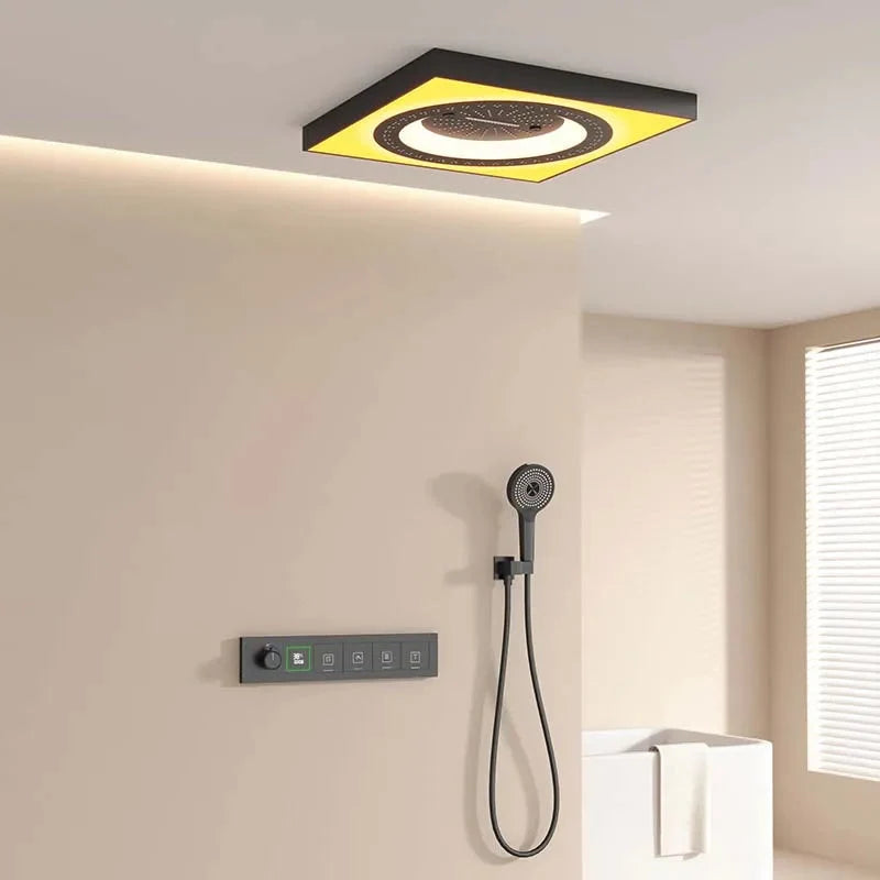 Shower System Ceiling-Mounted App-Controlled LED 5 Modes