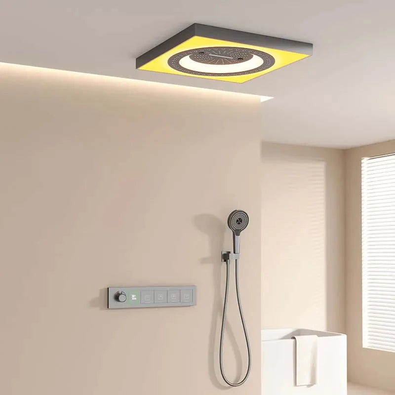 Shower System Ceiling-Mounted App-Controlled LED 5 Modes