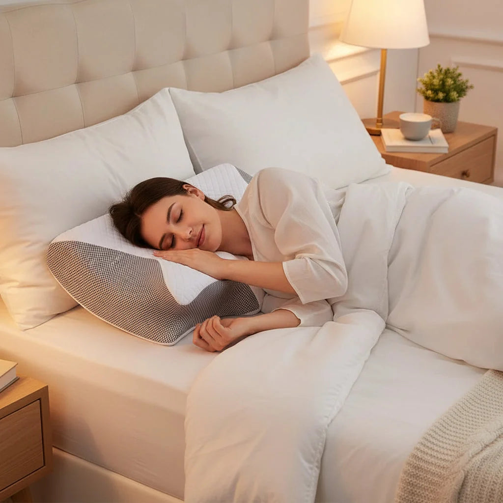 Side Sleeper Pillow Contoured High-Density Memory Foam