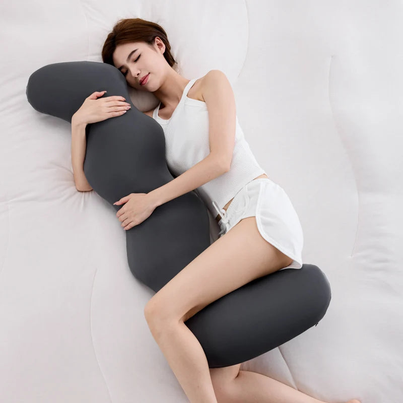 Side Sleeper Pillow Memory Foam Seahorse Shape Body Support