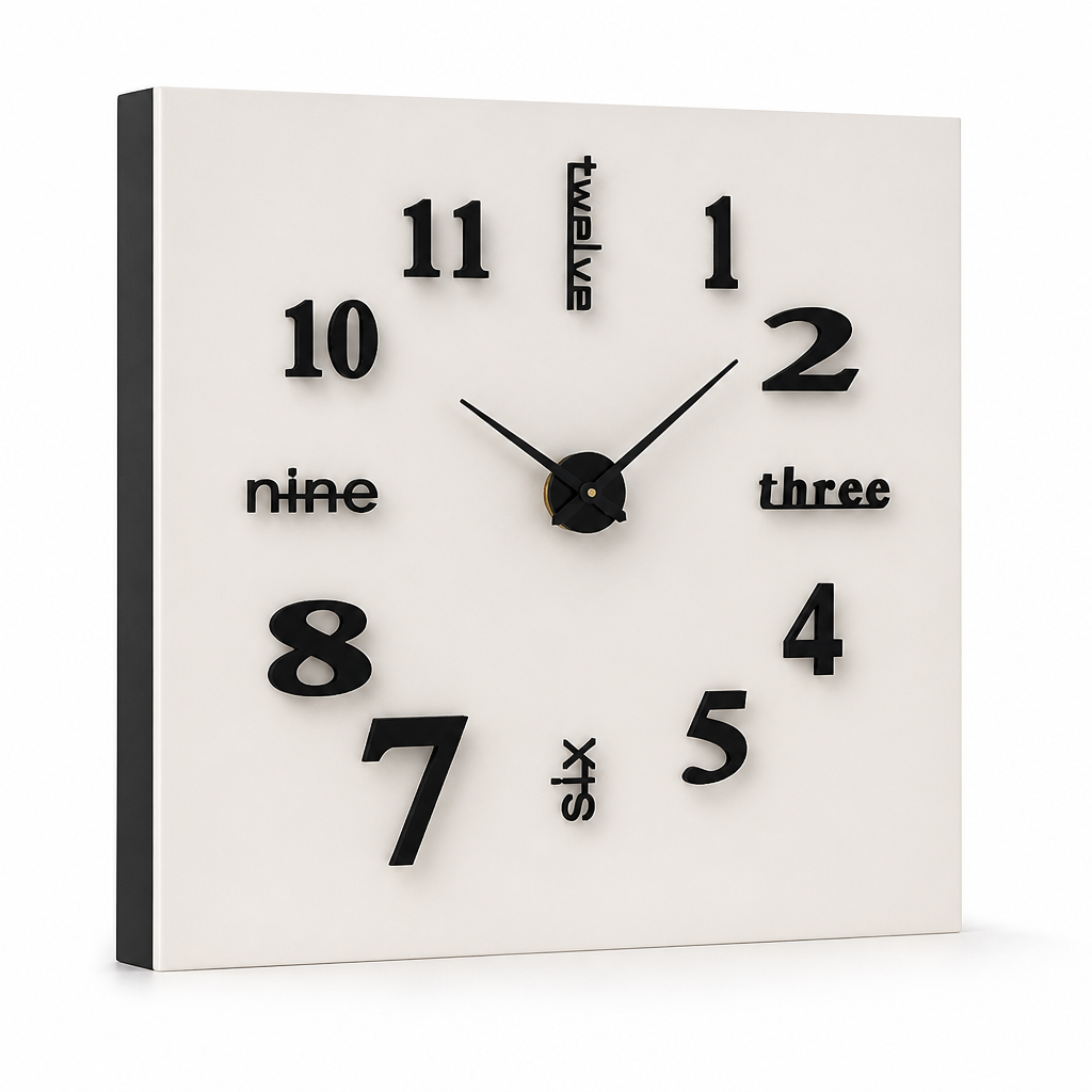 Silent Creative Wall Clock (Easy Mount)