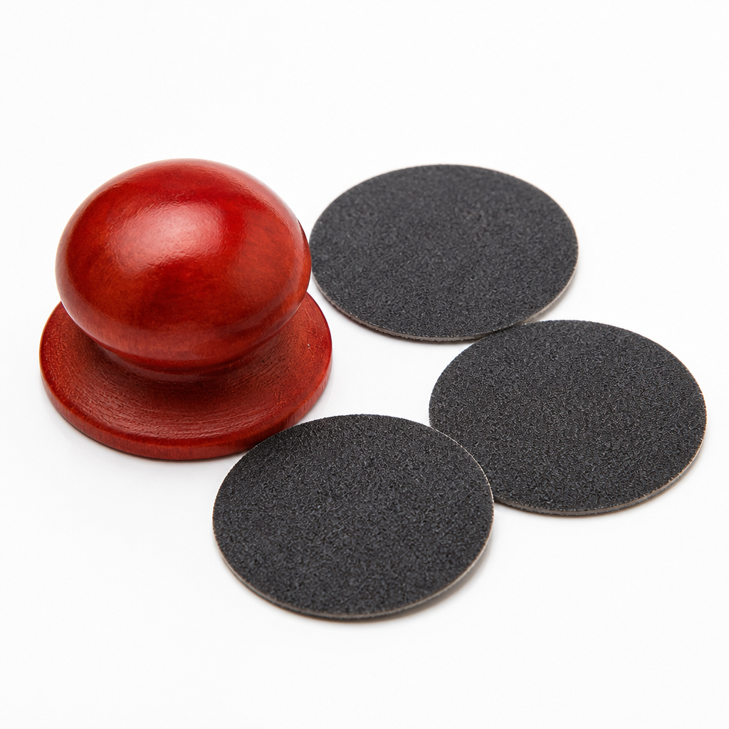 Silent Ergonomic Wooden Pet Nail File (Includes 3 Pads)