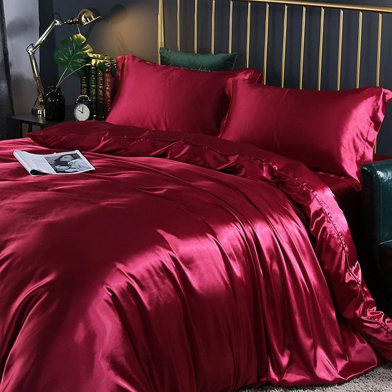 Silk Bedding Set Temperature-Regulating Moisture-Wicking 4 Piece