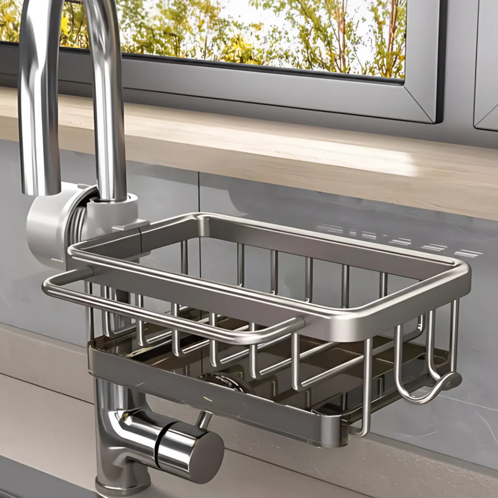 Sink Organizer Perforated Aluminum Fast-Draining Rust-Resistant