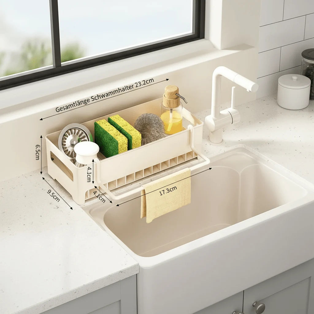 Sink Organizer Removable Tray Compact Design