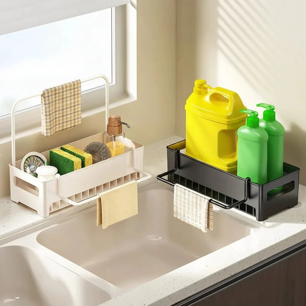 Sink Organizer Removable Tray Compact Design
