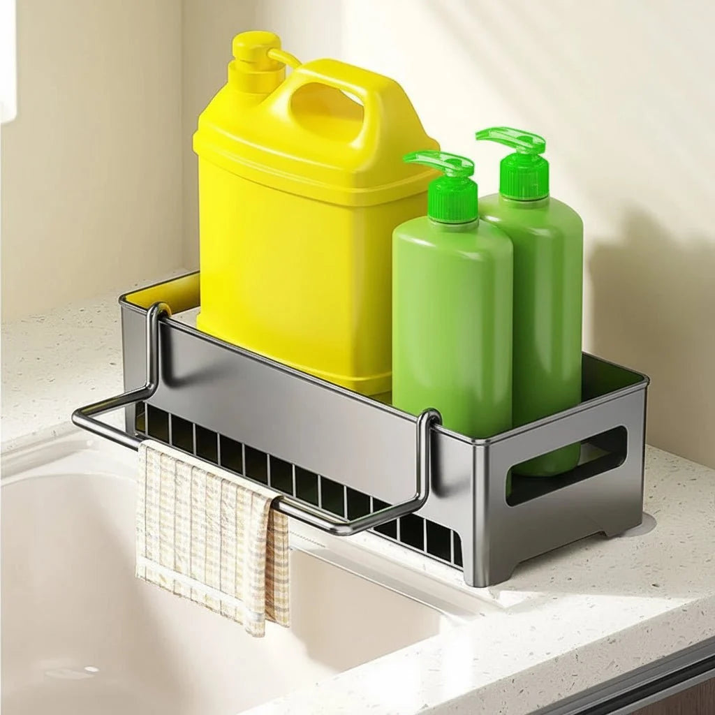 Sink Organizer Removable Tray Compact Design
