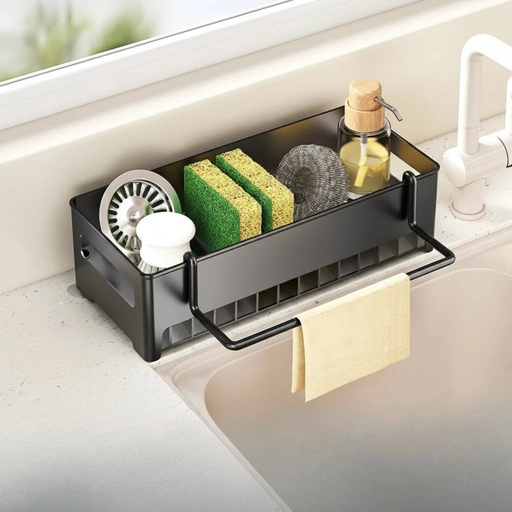 Sink Organizer Removable Tray Compact Design