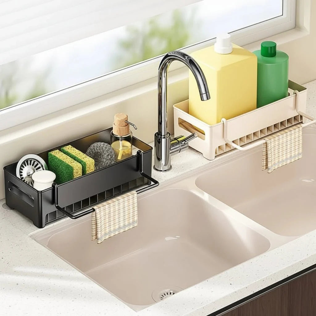 Sink Organizer Removable Tray Compact Design