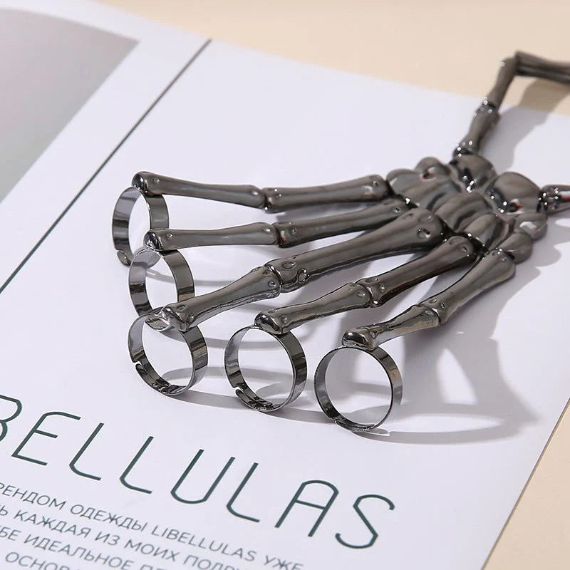 Skeleton Hand Chain Bracelet Flexible Adjustable Metal Links