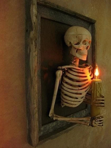 Skeleton Wall Art 3D Anatomical Flickering Bulb