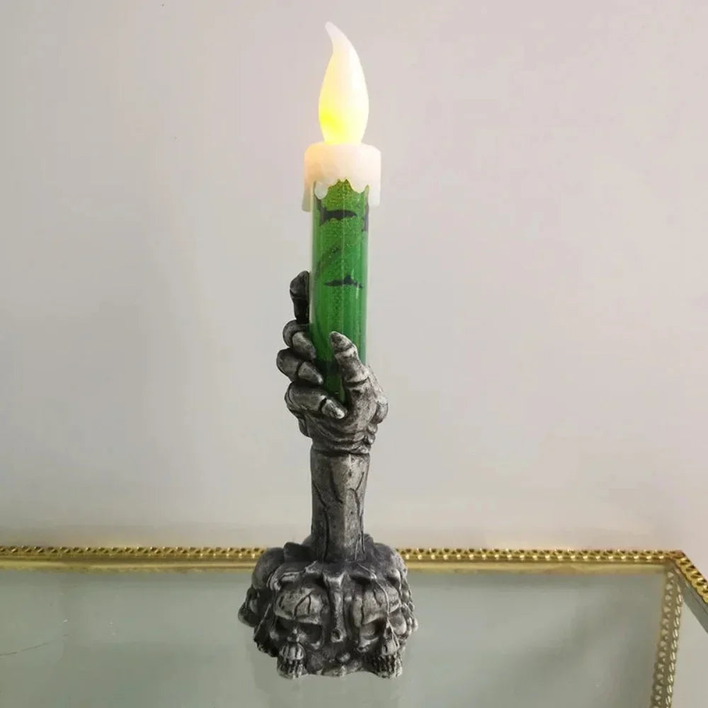 Skull Candle Holder Set Sculptural & Shadow-Casting
