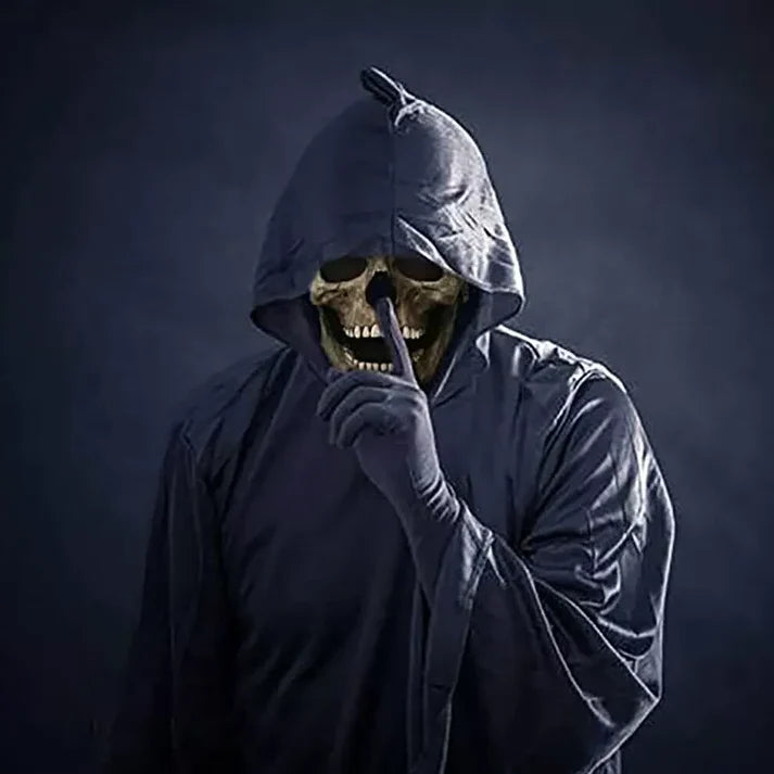 Skull Mask Soft Latex Full-Head Coverage Movable Jaw