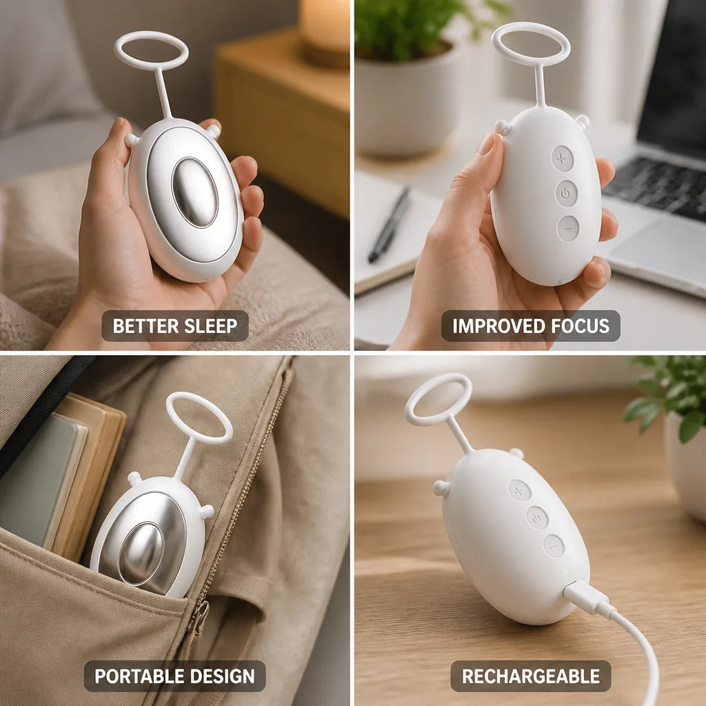 Sleep & Focus Device Microfrequency Pulses Portable