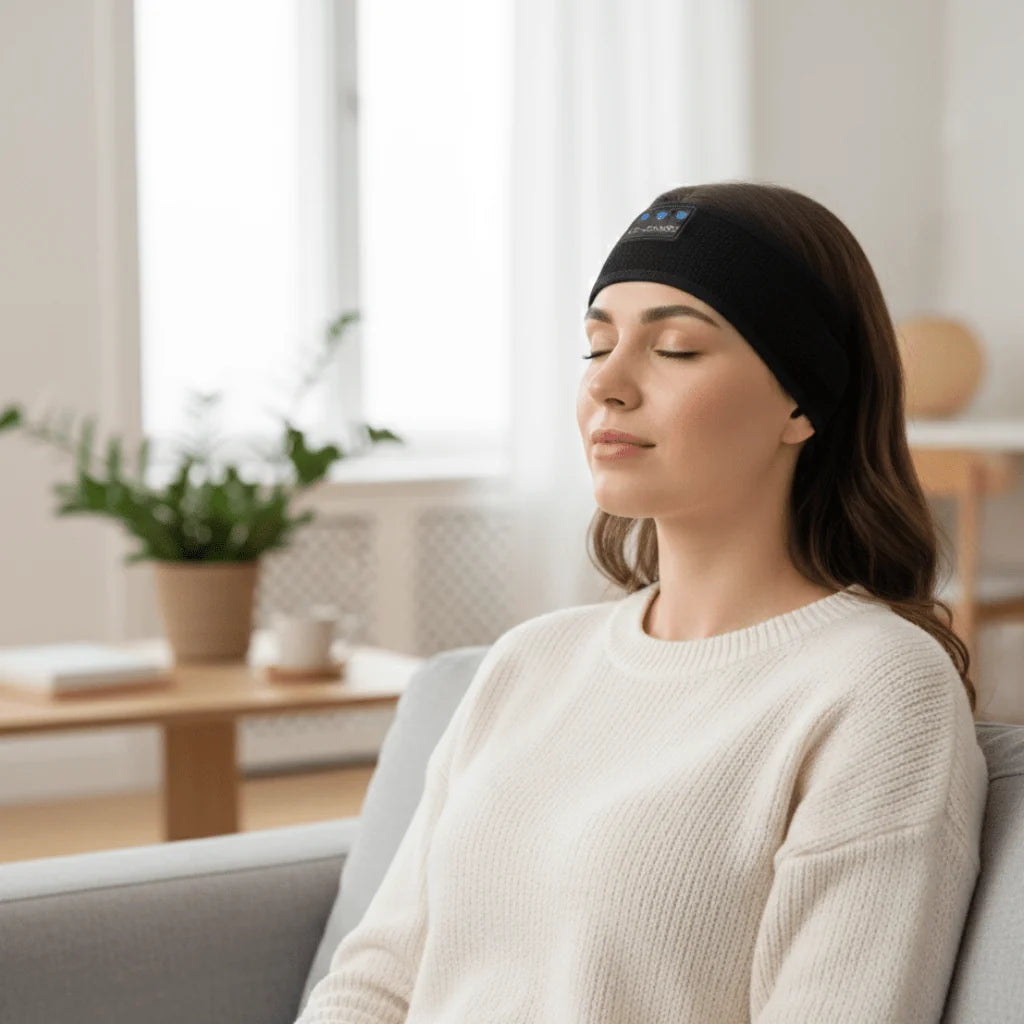 Sleep Headband Bluetooth Flat Speakers 14-Hour Battery Life