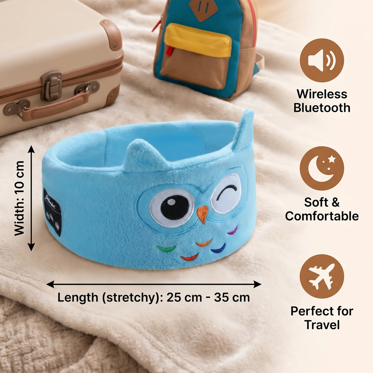 Sleep Headband Built-In Wireless Speakers Side-Sleeper Friendly
