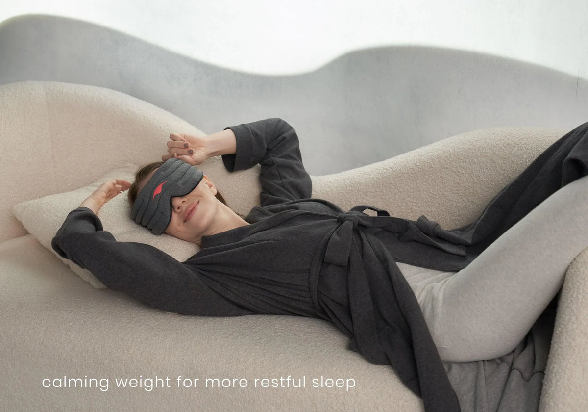 Sleep Mask Weighted Light-Blocking Adjustable Fit