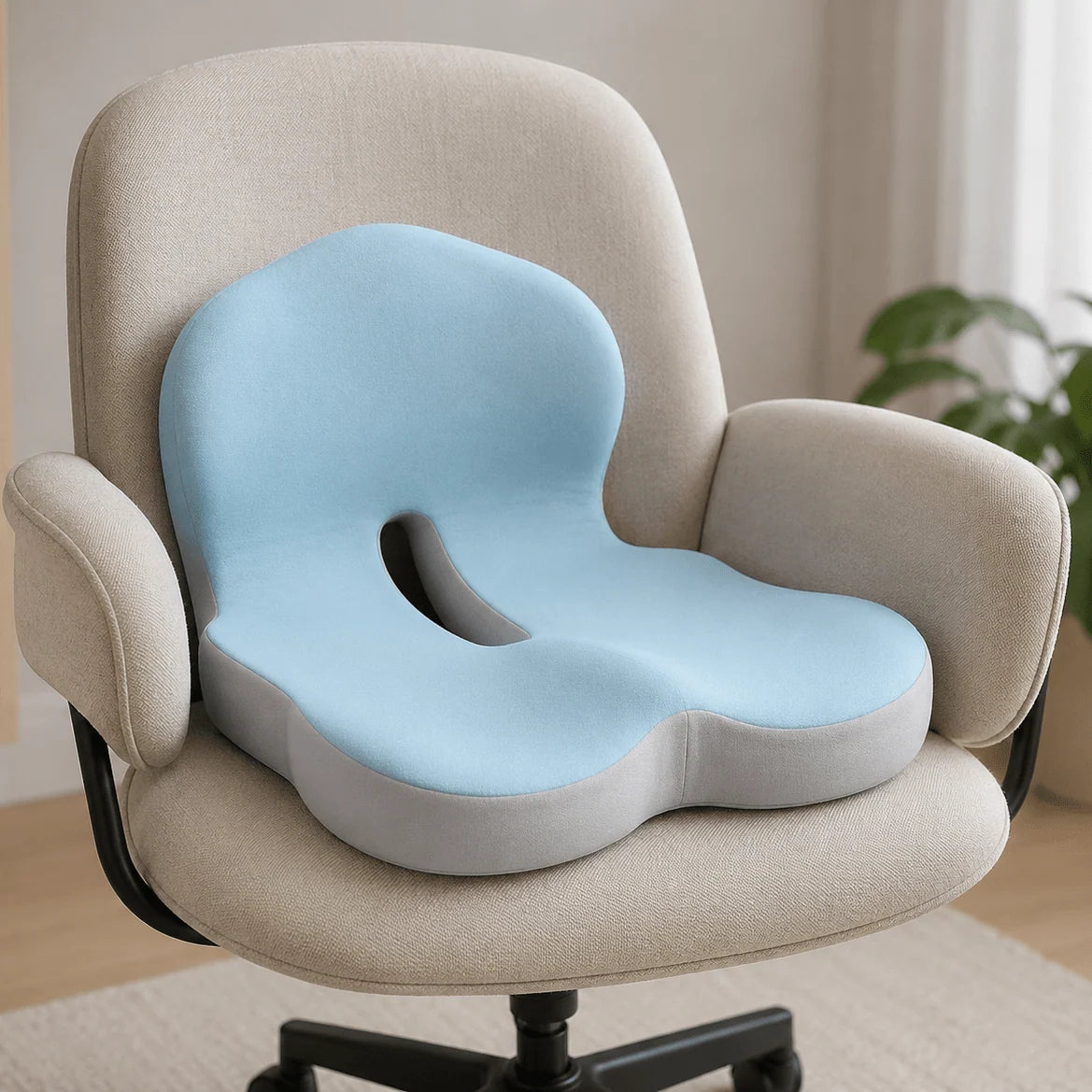 Sleep Pillow Contoured Memory Foam Soft Cover Back & Side Support